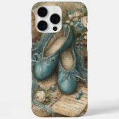 Shabby Chic Blaue Ballettschuhe und Rosen Case-Mate iPhone Hülle (Rückseite)