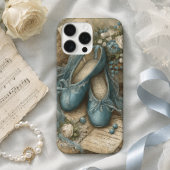 Shabby Chic Blaue Ballettschuhe und Rosen Case-Mate iPhone Hülle