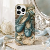 Shabby Chic Blaue Ballettschuhe und Rosen Case-Mate iPhone Hülle