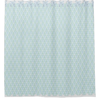Shabby Chic-blauer u. aquamariner Damast w beugt Duschvorhang