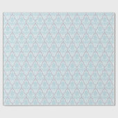 Shabby Chic-blauer u. lila Damast Geschenkpapier (Flach)
