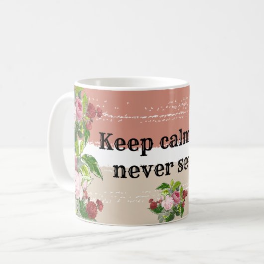 Shabby chic blooming flowers kaffeetasse (Vorderseite Links)