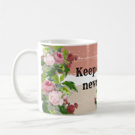 Shabby chic blooming flowers kaffeetasse