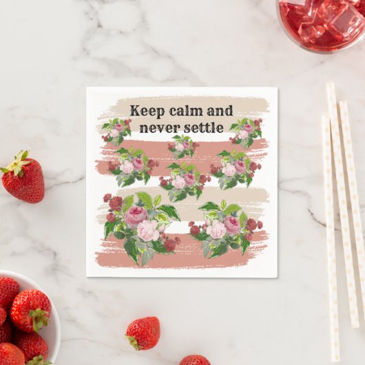 Shabby chic blooming flowers serviette (Beispiel)