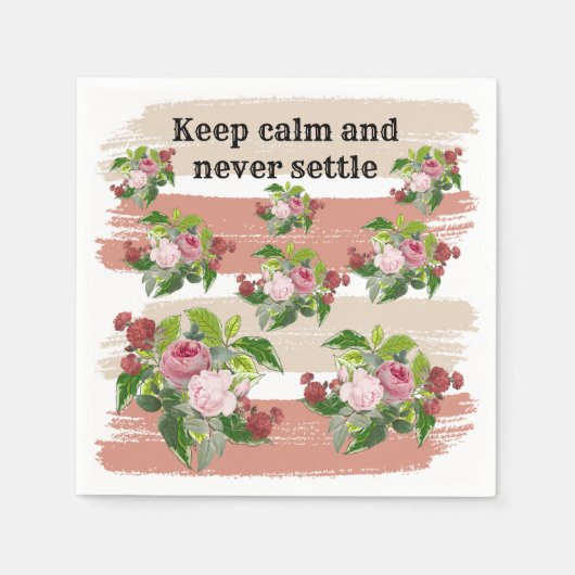 Shabby chic blooming flowers serviette (Vorderseite)