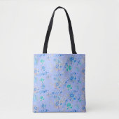 Shabby Chic Blue Floral Tasche (Vorderseite)