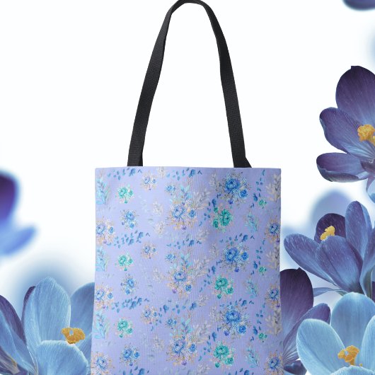 Shabby Chic Blue Floral Tasche