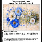 Shabby Chic Blue Ivory Mix Flowers FD7L Decoupage Seidenpapier