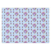 Shabby Chic Blue Pansy Floral Ditsy Tableclout Tischdecke (Vorderseite (Horizontal))