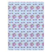 Shabby Chic Blue Pansy Floral Ditsy Tableclout Tischdecke (Vorderseite)