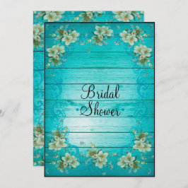 Shabby Chic Blume Brautparty Einladung