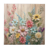 Shabby Chic-Blume Fliese (Vorderseite)