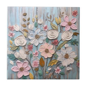 Shabby Chic-Blume Fliese