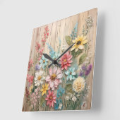 Shabby Chic-Blume Uhr (Winkel)