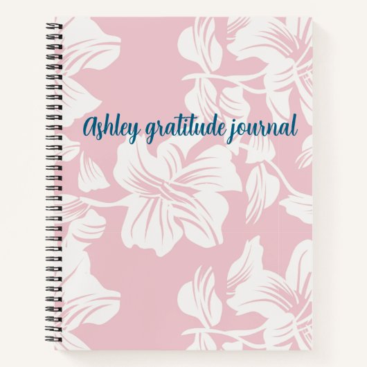 Shabby Chic Blumen benutzerdefinierter Name Notizblock (Vorderseite)