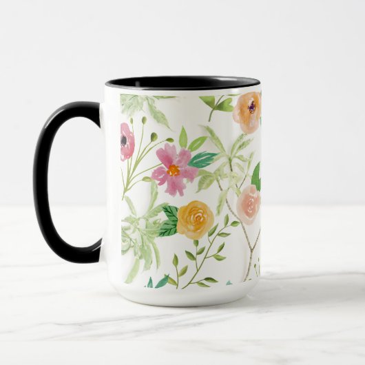 Shabby Chic Blumen Tasse (Links)