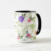 Shabby Chic Blumen Tasse (VorderseiteRechts)