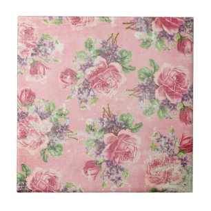 Shabby Chic Blumenfliese Fliese