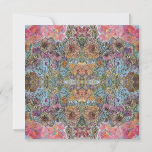 Shabby Chic Blumengarten Aquarellbilder Mitteilungskarte