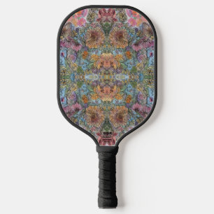Shabby Chic Blumengarten Aquarellbilder Pickleball Schläger