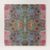 Shabby Chic Blumengarten Aquarellbilder Puzzle (Horizontal)