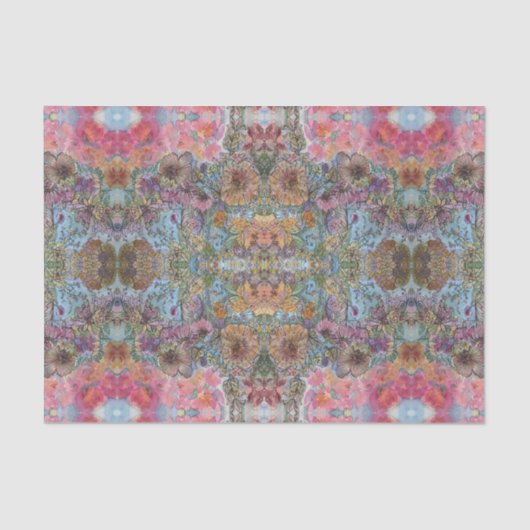 Shabby Chic Blumengarten Aquarellbilder Seidenpapier (Vorderseite)