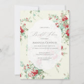 Shabby Chic Blumengestelle Brautparty Einladung (Vorderseite)