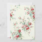 Shabby Chic Blumengestelle Brautparty Einladung (Rückseite)