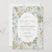 Shabby Chic Blumengestelle Brautparty Einladung (Vorderseite)