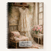 Shabby-Chic-Blumenkleid Notizblock (Vorderseite)