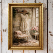 Shabby-Chic-Blumenkleid Poster