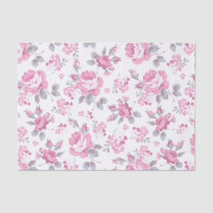 Shabby Chic, Blumenmuster, rosa, blassfarbene Rose Seidenpapier