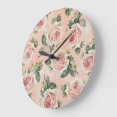 Shabby Chic-Blumenwand-Uhr Große Wanduhr (Winkel)