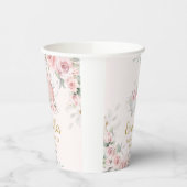 Shabby Chic Blush Blumenstrauß Tee Brautparty Pappbecher (Links)