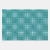 Shabby Chic Blush Rosa Aquamarin Blau Kariert Geschenkpapier Set (Vorderseite 3)