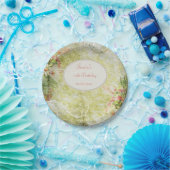 Shabby Chic-Bonbon-70. Geburtstag u. Wildblumen Pappteller (Party)