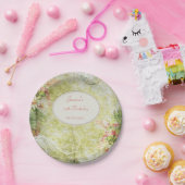 Shabby Chic-Bonbon-70. Geburtstag u. Wildblumen Pappteller (Party)