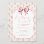 Shabby Chic Bow Sie bindet das Brautparty des Knot Einladung (Vorne/Hinten)