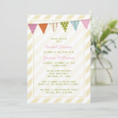 Shabby Chic-Brautparty Einladung (Stehend Vorderseite)