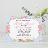 Shabby Chic-Brautparty Einladung (Stehend Vorderseite)