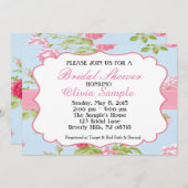 Shabby Chic-Brautparty Einladung (Vorne/Hinten)