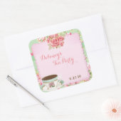 Shabby Chic Brautparty Tee Party Aufkleber (Umschlag)