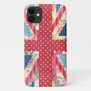 Shabby Chic  Britische Flagge iPhone 11 Hülle