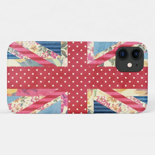 Shabby Chic| Britische Flagge Case-Mate iPhone Hülle (Rückseite (Horizontal))