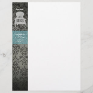 Shabby Chic-Brokat-Stuhl-Briefkopf Briefbogen