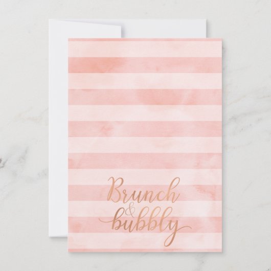 Shabby Chic Brunch Bubbly Bridal Dusche Einladung (Rückseite)