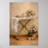 Shabby Chic Bügelbrett Rosen Poster (Vorne)