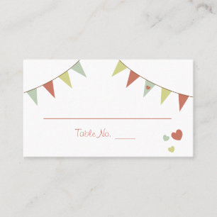 Shabby Chic Bunting Wedding Placecards Platzkarte