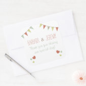 Shabby Chic Bunting Wedding Sticker (Umschlag)