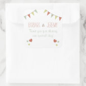 Shabby Chic Bunting Wedding Sticker (Tasche)